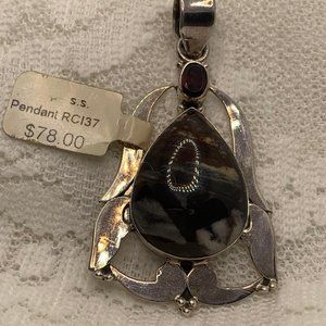 Sterling Silver/Natural Stone/Crystal Enhancer NWT